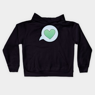 I Love You (mint) Kids Hoodie